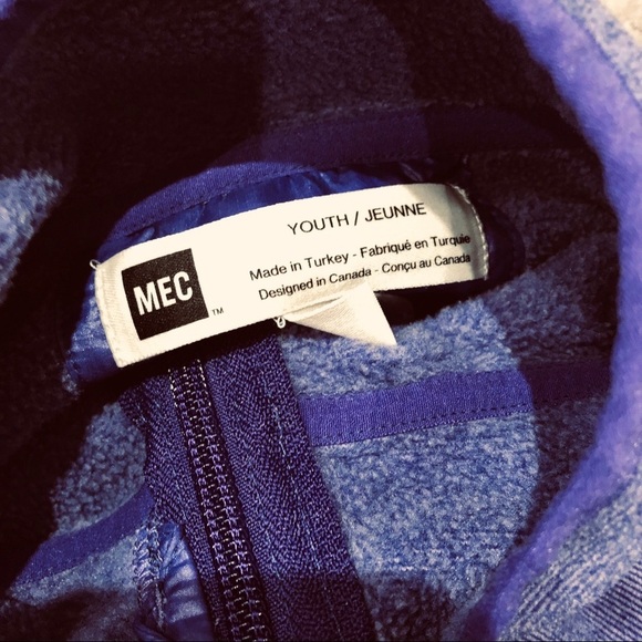 Mec Purple  warm zip up Sweatshirt size 14 - Picture 3 of 8